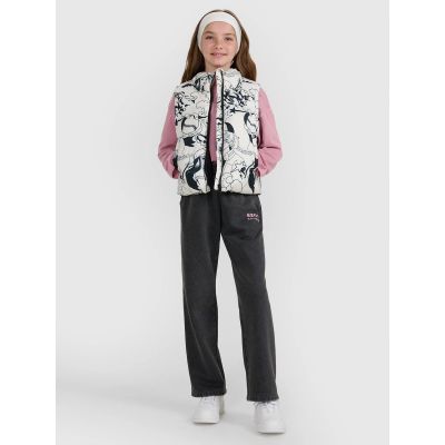 7. Bezrękawnik puchowy z wypełnieniem syntetycznym dziewczęcy 4F 4FJRAW25TVJAF320-11A