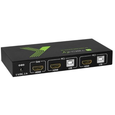 3. TECHLY PRZEŁĄCZNIK KVM HDMI/USB 2X1 Z AUDIO 4KX2K IDATA KVM-HDMI2U