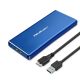 4. QOLTEC OBUDOWA NA DYSK M.2 SSD | SATA | NGFF | USB 3.0 | SUPER SPEED 5GB/S | 2TB | NIEBIESKI