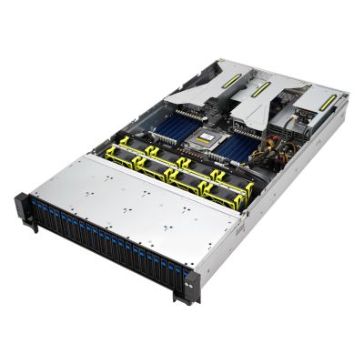 9. Platforma Asus Rack (2U) RS520A-E12-RS24U AMD Epyc 9004 (24x NVMe, 2xGPU, 2x1Gbe, IPMI, 1+1 1600W)