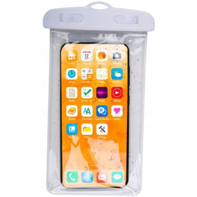 2. WODOODPORNE ETUI POKROWIEC NA TELEFON 11X21CM PVC BIAŁE GRUNDIG