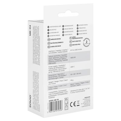 6. SAVIO MYSZ BEZPRZEWODOWA BT 2.4 GHZ MB-04