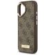 6. Etui Guess 4G Logo Plate MagSafe na iPhone 17 - brązowe