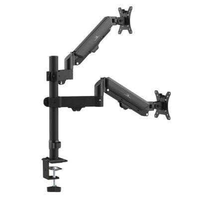 27. MACLEAN UCHWYT NA 2 MONITORY,SPRĘŻYNA GAZOWA, 17"-32", 2-10KG, CZARNY MC-136