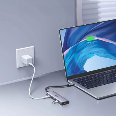 8. HUB Ugreen CM511 15597 5w1 USB-C - USB-C PD / HDMI / 3x USB-A 3.0 - szary
