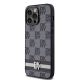 2. Etui DKNY Leather Checkered Mono Pattern & Printed Stripes na iPhone 14 Pro Max - czarne