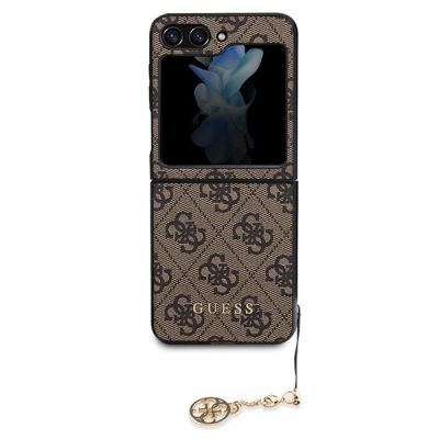 2. Etui Guess 4G Charms Collection na Samsung Galaxy Z Flip 5 - brązowe