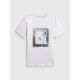 5. T-shirt regular z nadrukiem męski 4F 4FWSS26TTSHM3034-10S