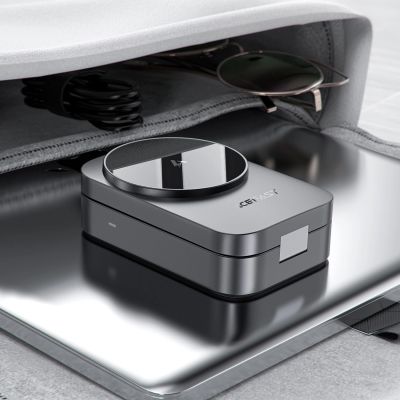 6. Stacja ładująca Acefast E22 3w1 bezprzewodowa indukcyjna kompatybilna z MagSafe - szara