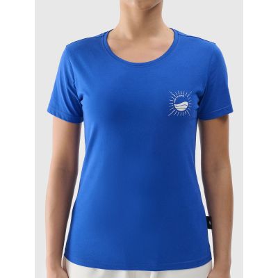 T-shirt regular z nadrukiem damski 4F 4FRSS24TTSHF2547-36S