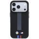 3. Etui BMW M Quadrille Kevlar Anthracite & Tricolor Print Lines MagSafe na iPhone 18 Pro Max / 17 Pro Max - czarne