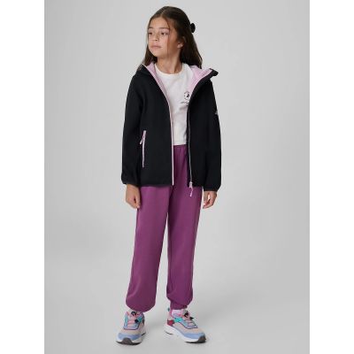 3. Kurtka softshell wiatroodporna membrana 5000 dziewczęc 4F 4FJRAW26TSOFF0738-20S