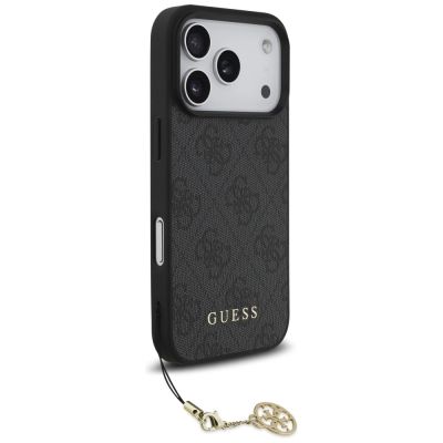 3. Etui Guess 4G Charms Collection MagSafe na iPhone 17 Pro - czarne