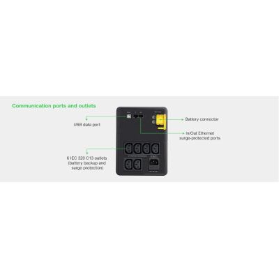 9. APC BX1200MI zasilacz UPS Technologia line-interactive 1,2 kVA 650 W 6 x gniazdo sieciowe