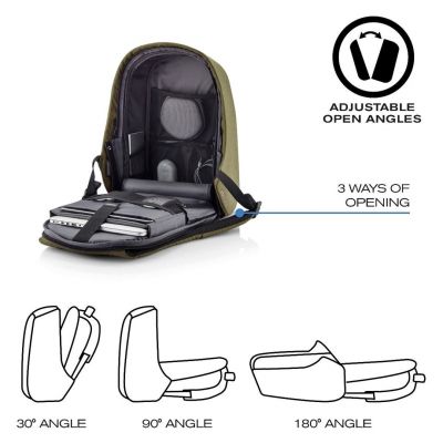 5. XD DESIGN PLECAK ANTYKRADZIEŻOWY BOBBY HERO REGULAR ZIELONY P/N: P705.297