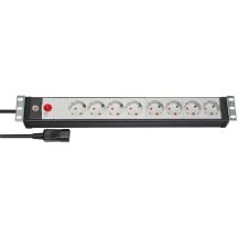 Listwa zasilająca Brennenstuhl Premium-Line 19 cali Steckdosenleiste 8-fach, Juodas/Lichtgrau, 3m