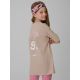 2. T-shirt oversize z nadrukiem dziewczęcy 4F 4FJRAW26TTSHF4242-83S