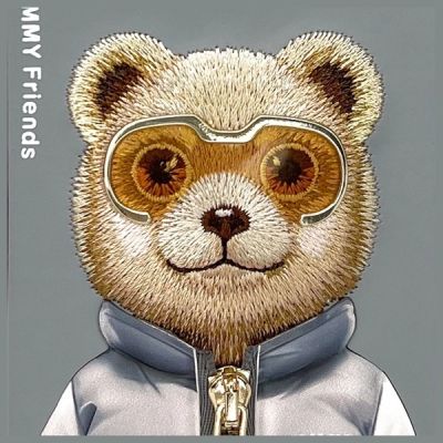7. Etui Nimmy Cool&Cute 2.0 Bear na iPhone 16 Pro - szare