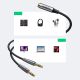 5. Ugreen kabel rozdzielacz AUX 3,5 mm mini jack (żeński) - 2x 3,5 mm mini jack (męski - mikrofon i słuchawki) srebrny (AV193 50255)