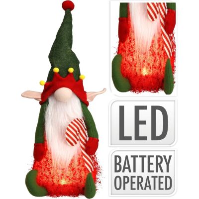 2. FIGURKA DEKORACYJNA PLUSZOWA ELF LED 51CM