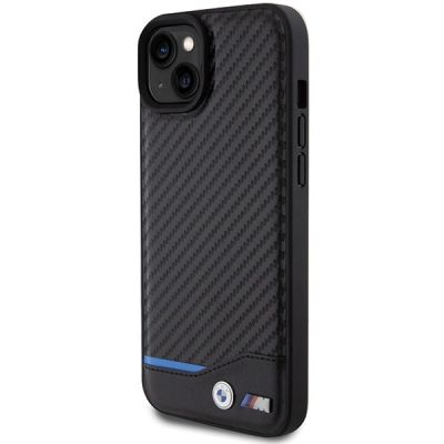 2. Etui BMW Leather Carbon na iPhone 15 Plus - czarne