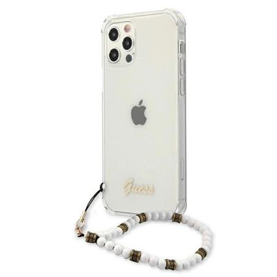 2. Etui Guess White Pearl na iPhone 12 / iPhone 12 Pro - przezroczyste