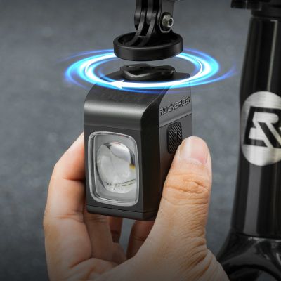 10. Lampka rowerowa Rockbros M8 1600lm przednia z pilotem 10m akumulatorowa 4000 mAh - czarna