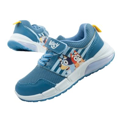 Leomil buty sportowe dziecięce sneakersy Bluey lekkie na rzep LED niebieskie