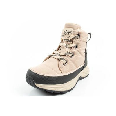 3. Lee Cooper buty sportowe damskie zimowe trekkingowe ocieplane beżowe czarne