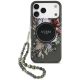 Etui Guess IML Flowers Pearl Strap MagSafe na iPhone 18 Pro Max / 17 Pro Max - czarne