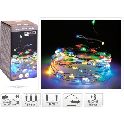 10. LAMPKI DRUCIKI GIRLANDA 120 LED MULTIKOLOR