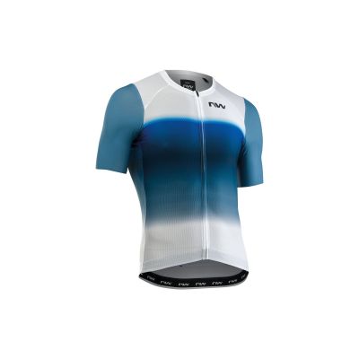 Koszulka rowerowa NORTHWAVE Blade Air Jersey S/s biało niebieski