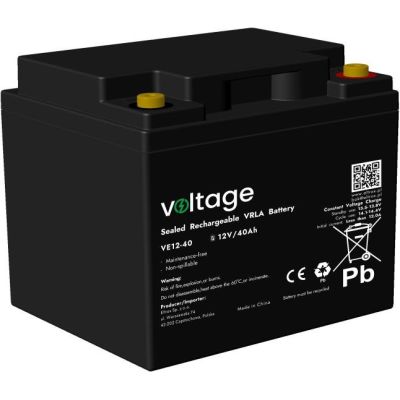Akumulator AGM Voltage 12V 40Ah VE12-40 (Żywotność 6-9 lat)