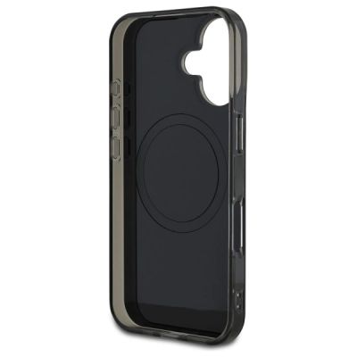 7. Etui Mercedes MB Double Layer Crossed Lines MagSafe na iPhone 16 - czarne