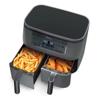 3. Ninja DZ300EU frytkownica Podwójny 7,6 l Autonomiczny 2470 W Frytkownica na gorące powietrze Szary