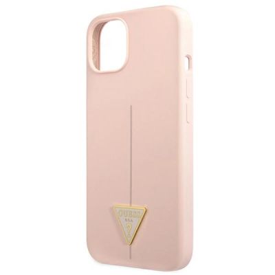 6. Etui Guess Silicone Triangle na iPhone 13 mini - różowe