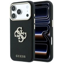 Etui Guess Smooth & Big Strass Logo na iPhone 18 Pro Max / 17 Pro Max - czarne