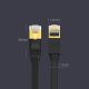 19. Ugreen kabel sieciowy internetowy Ethernet patchcord U/FTP Cat. 7 10Gb/s płaski 0.5m czarny (NW106)