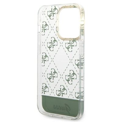 7. Etui Guess 4G Pattern Script na iPhone 14 Pro Max - khaki