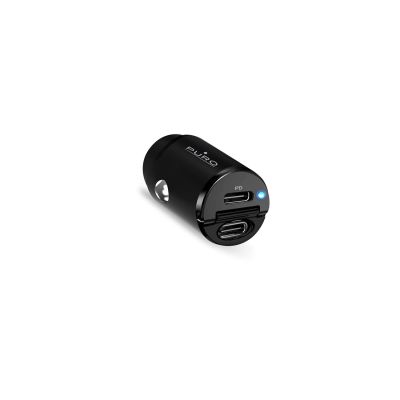 3. Ładowarka samochodowa Puro Mini 30W Power Delivery 2 x USB-C - czarna