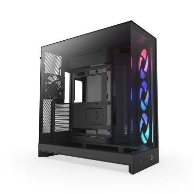 2. Obudowa NZXT H9 FLOW RGB (2025) MIDI Tower z oknem czarna