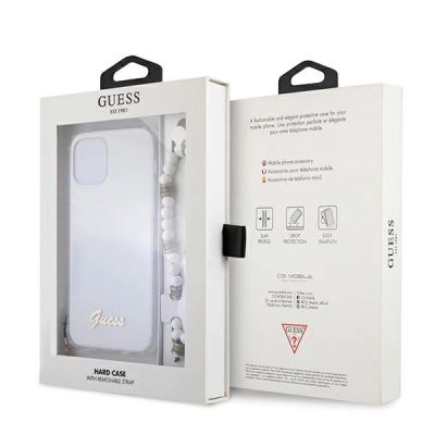 8. Etui Guess White Pearl na iPhone 12 Pro Max - przezroczyste