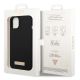 8. Etui Guess Silicone Logo Plate MagSafe na iPhone 14 Plus - czarne