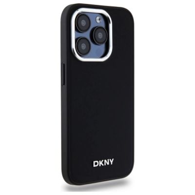 4. Etui DKNY Plain Logo MagSafe na iPhone 15 Pro Max - czarne