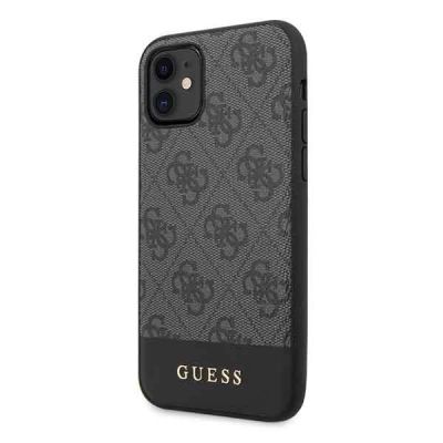 2. Etui Guess 4G Stripe Collection na iPhone 11 6,1" / Xr - szare