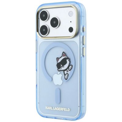 2. Etui Karl Lagerfeld Peekaboo Logo MagSafe na iPhone 18 Pro / 17 Pro - jasnoniebieskie