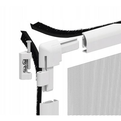 2. MOSKITIERA DRZWI ALU 100X215 BIAŁA BASIC PLUS