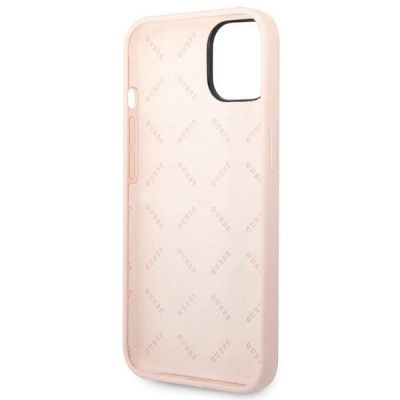 7. Etui Guess Silicone Triangle na iPhone 14 Plus - różowe