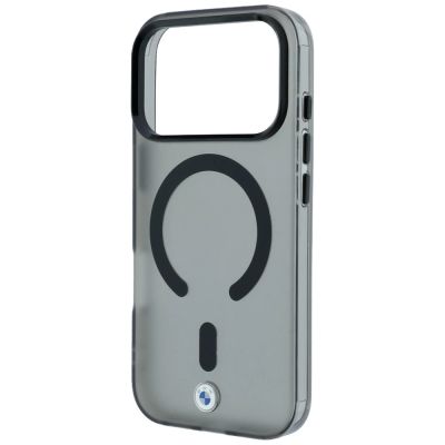 7. Etui BMW Sign Frosted IML & MetalL Logo MagSafe na iPhone 17 Pro Max / 18 Pro Max - czarne