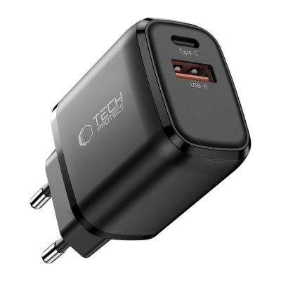 2. Ładowarka sieciowa Tech-Protect NCA45W-GAN 2-Porty USB-C / USB-A 45W - czarna